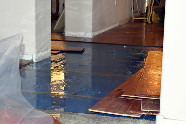 Professional Water Damage Restoration technician working in Townsend, MA